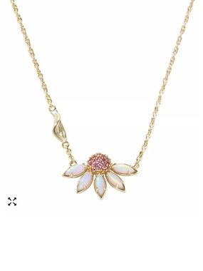 Kendra Scott Anya Flower Short Pendant Necklace in Light Pink Mix